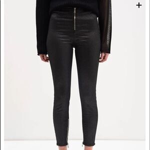 NWT RTA BLACK SKYLINE MADISON JEANS Size 28 Black/Silver